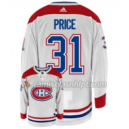 Camisola Montreal Canadiens CAREY PRICE 31 Adidas Branco Authentic - Homem
